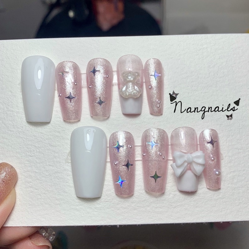 NAILBOX TIỂU THƯ TRẮNG kèm keo dũa