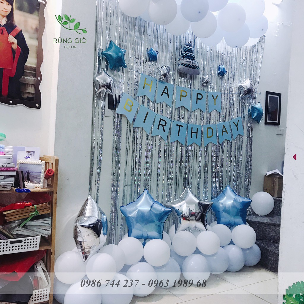 Set Bóng Trang Trí Sinh Nhật Happy Birthday Y Hình Mã SN07