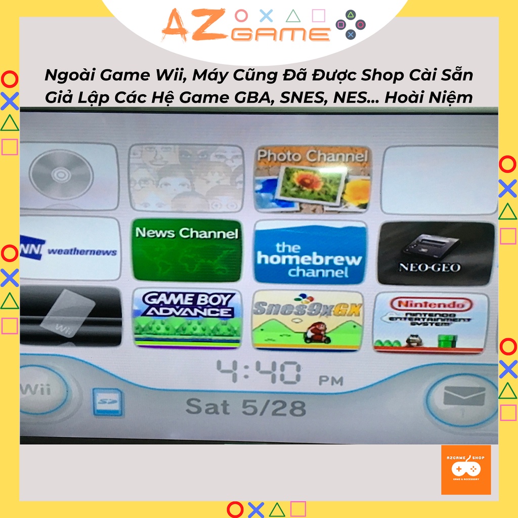 Máy Nintendo Wii 250GB Sẵn Game Full Wii GBA SNES NES 4Nut...