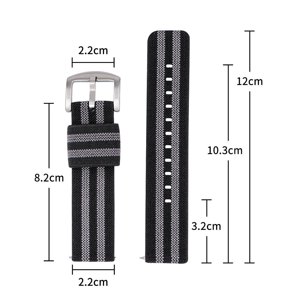 Dây Đeo Đồng Hồ Bằng Nylon Bện 18mm 20mm 22mm 24mm Tháo Gỡ Nhanh Có Khóa Kim Loại Màu Đen Dành Cho Nam Nữ