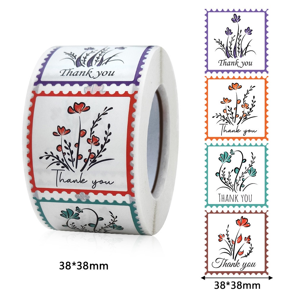 Cuộn 500 nhãn dãn, sticker " thank you" cảm ơn dùng cho kiện hàng cực chất