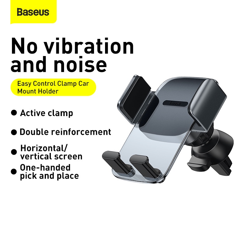Giá đỡ điện thoại trên ô tô Baseus xoay 360 tháo lắp chỉ bằng 1 tay kẹp thông gió tiện lợi  xe hơi