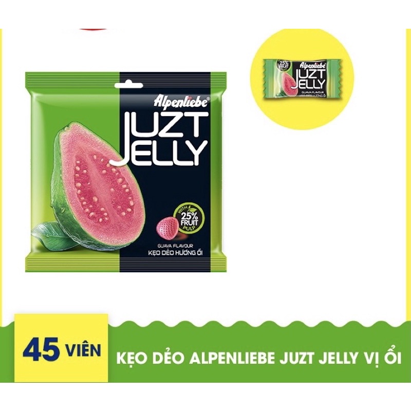 Kẹo dẻo Alpenliebe Juzt Jelly vị Ổi/vị Dâu gói 45viên