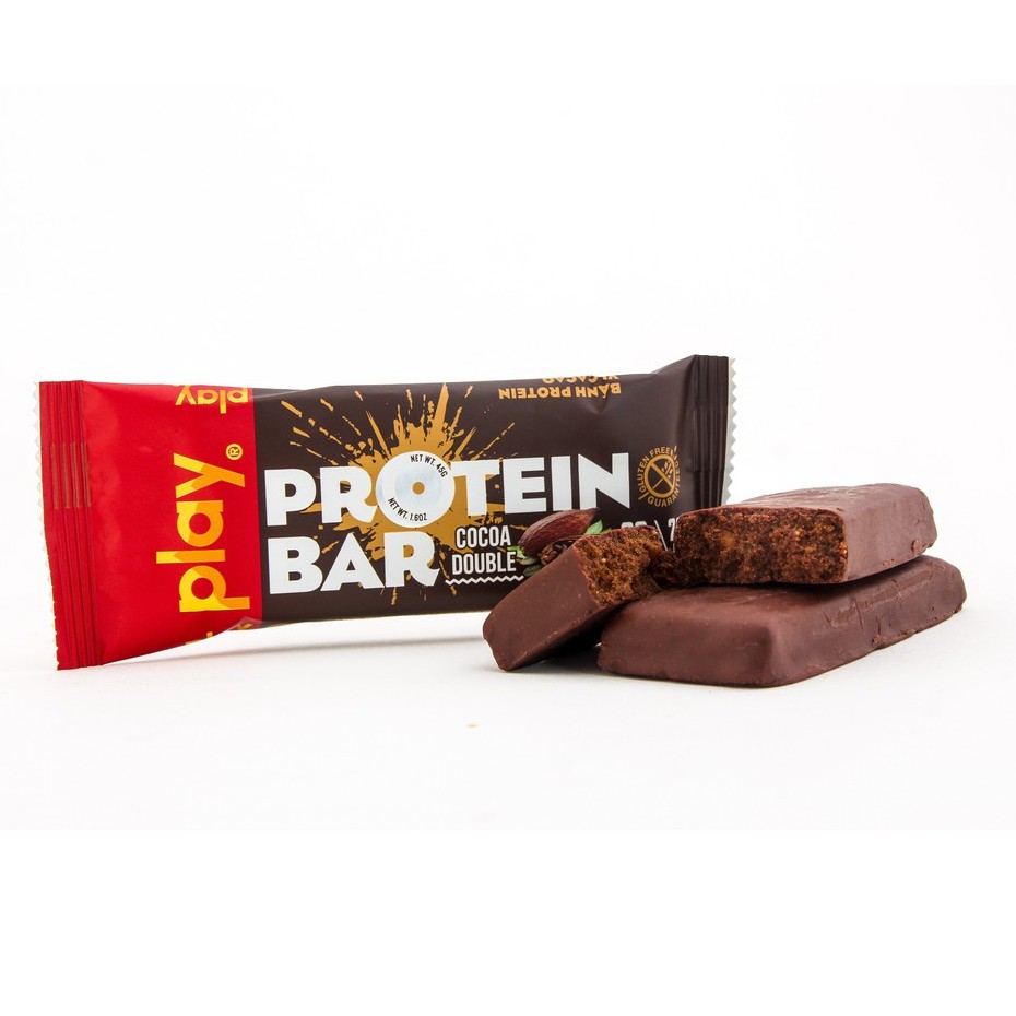 Thanh Protein Bar Thanh Năng Lượng Play Protein Bar - Bánh Protein Vị Cacao 45Gr SP4.2