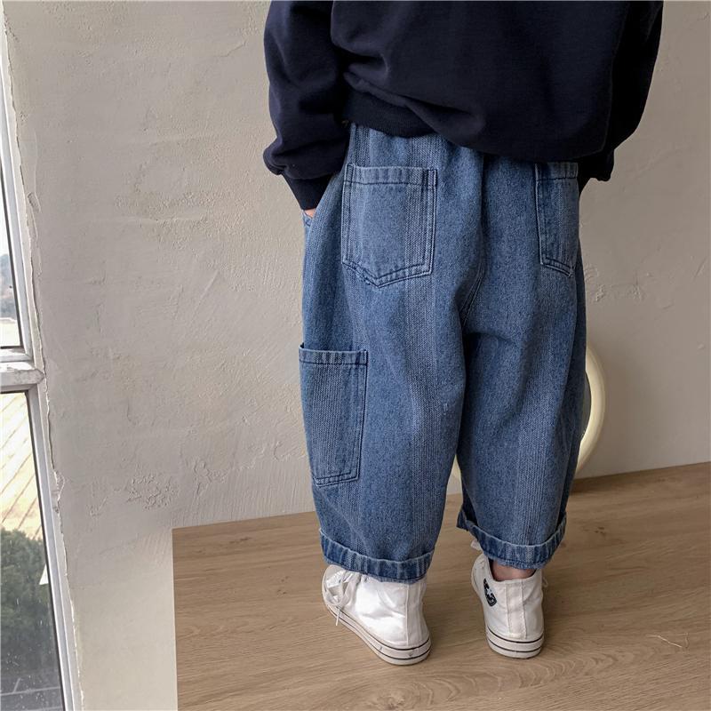 [Babycat] Hàng Có Sẵn Quần Denim Ống Rộng Màu Sáng Phong Cách Nhật Bản Hàn Quốc Nhật Bản Mới Hợp Thời Trang Cho Bé Trai