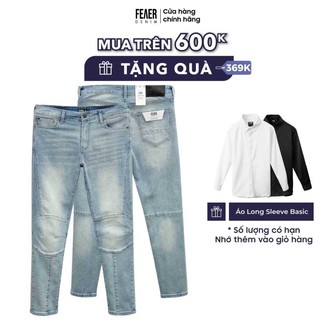 Quần Jeans nam FEAER 100% chất Jean bền bỉ, co dãn Skinny Biker Stacked  |new arrival 2021|