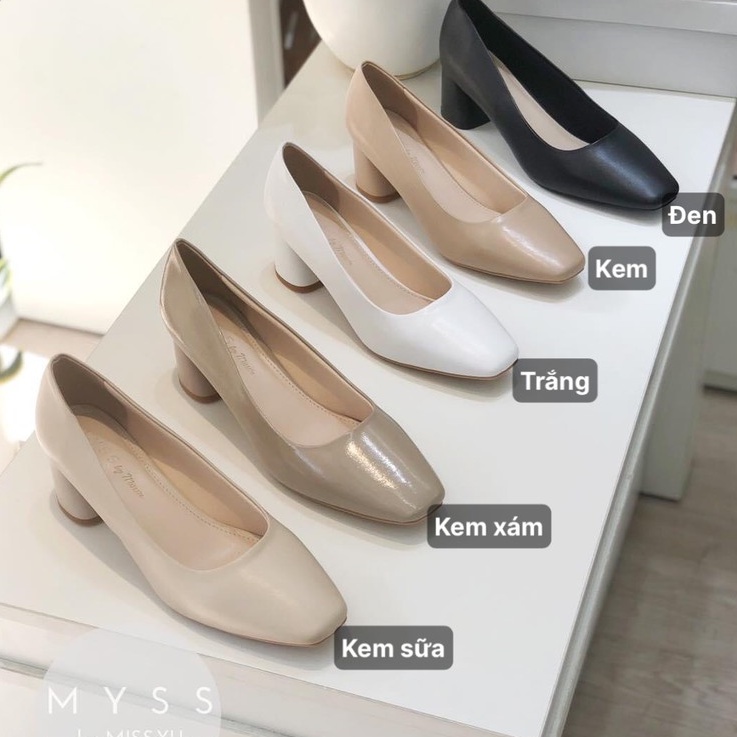 Giày nữ mũi vuông gót trụ 5cm thời trang MYSS - CG183