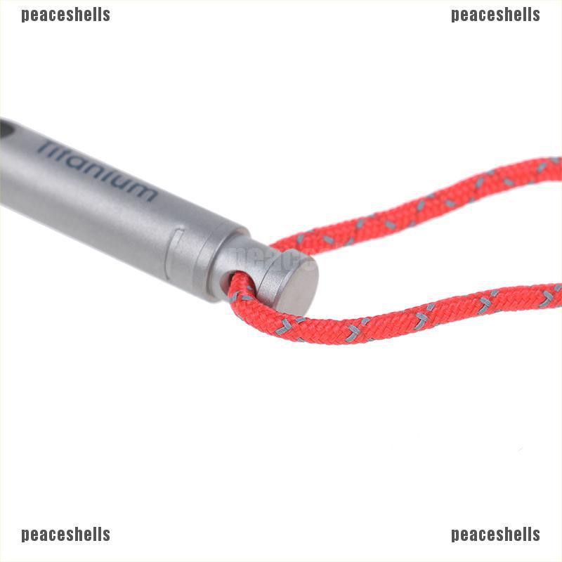 1 Còi Thổi Bằng Titan Siêu Nhẹ Kèm Dây Di Động Tiện Dụng Mang Theo Cắm Trại