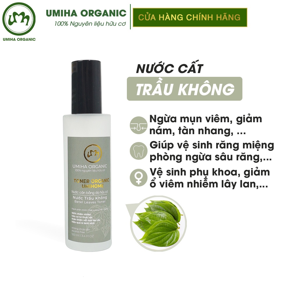 Nước cất lá Trầu Không nguyên chất UMIHOME 50/100ml