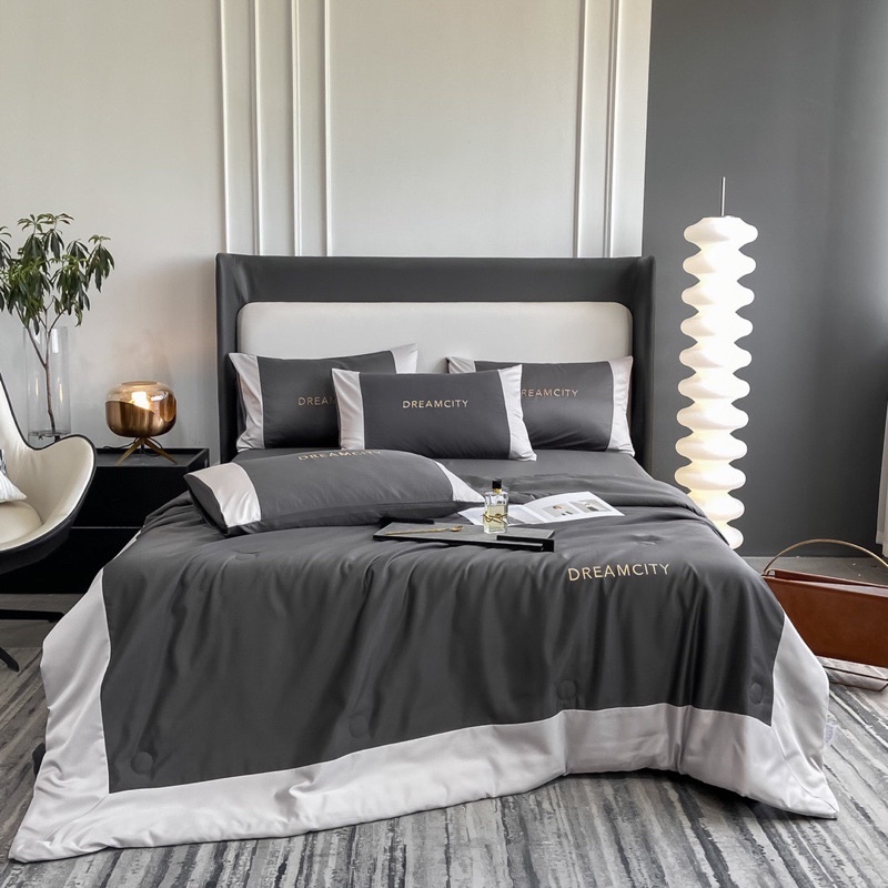 Bộ chăn ga gối phi lụa Dreamcity IGUN BEDDING bộ 4 món