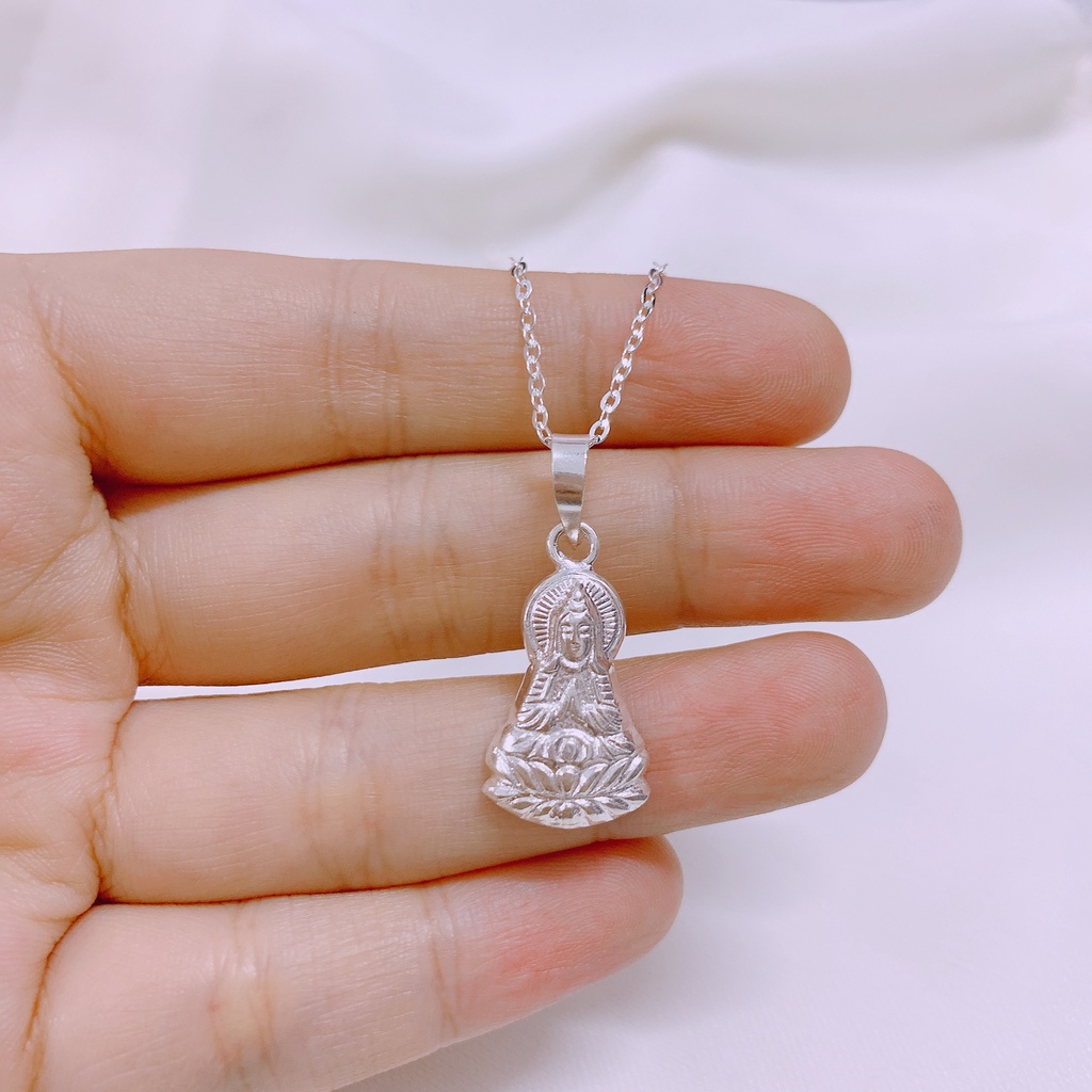Dây chuyền mặt phật chuẩn bạc ta LINH MIU SILVER