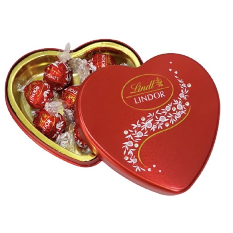 Socola hộp trái tim- Lindt Crystal Heart Tin Chocolate 96g