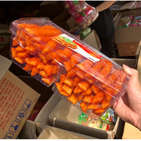 Bánh pò quẩy đặc sản hải phòng, hộp 70 cái (320g) vị cay, mùi bò truyền thống