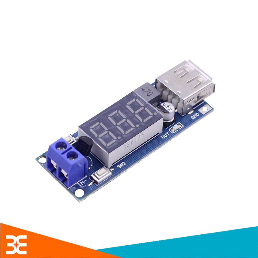 Mạch hạ áp Buck 4.55-40V Xuống 5V 2A Cổng USB Sạc Điện Thoại