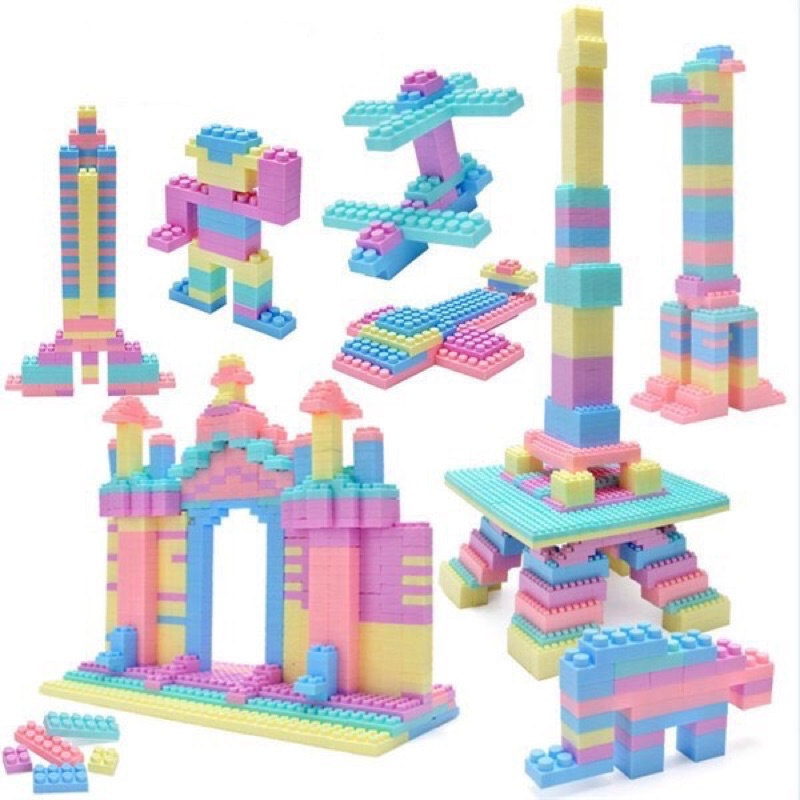 Đồ Chơi Xếp Hình 260 Miếng Ghép Thông Minh Lắp Ráp Non Lego Mảnh Nhỏ Blocks 712 Khu Nhà Dành Cho Bé
