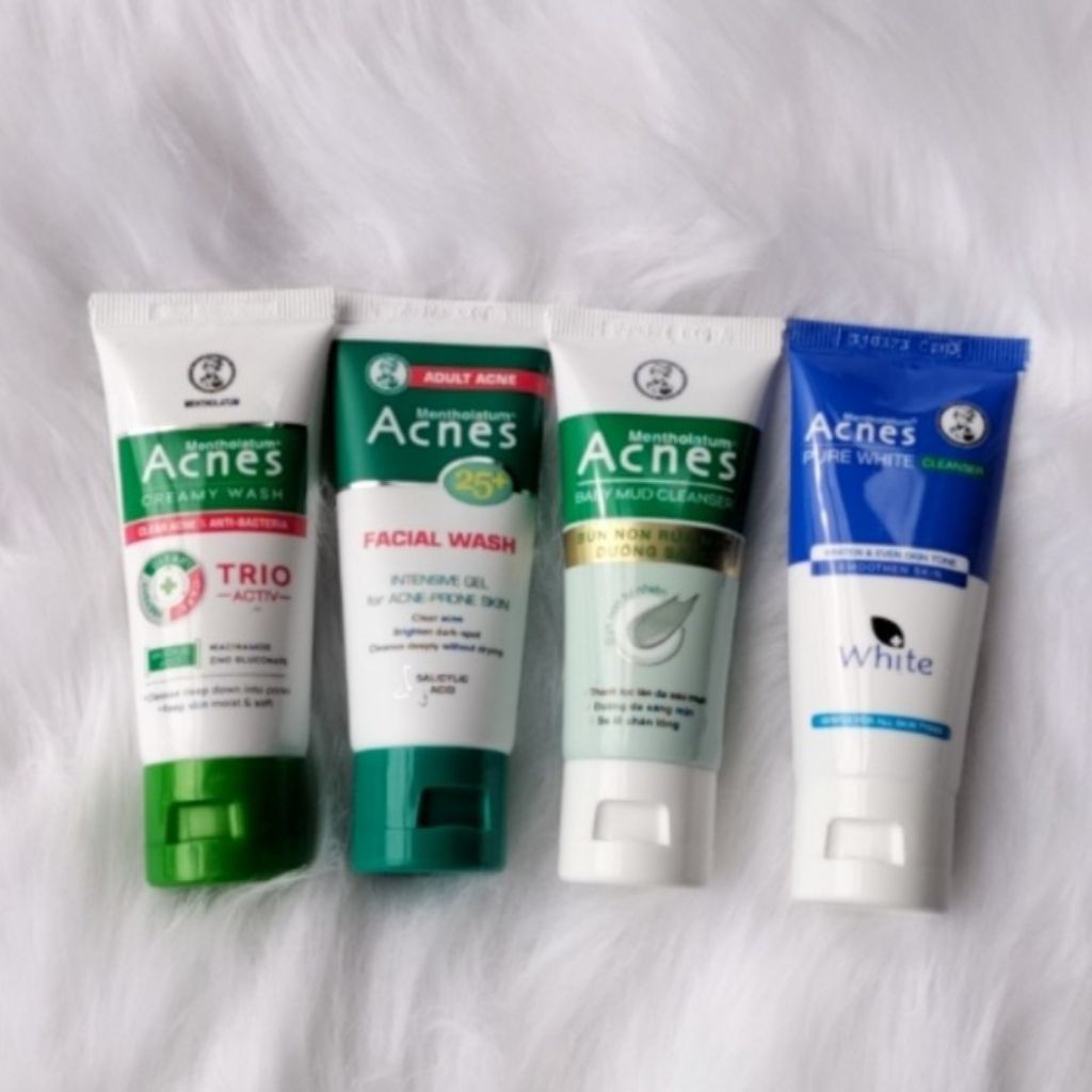 5 tuýp Kem rửa mặt Acnes 25g- Tặng 1 Mút Tán Phấn