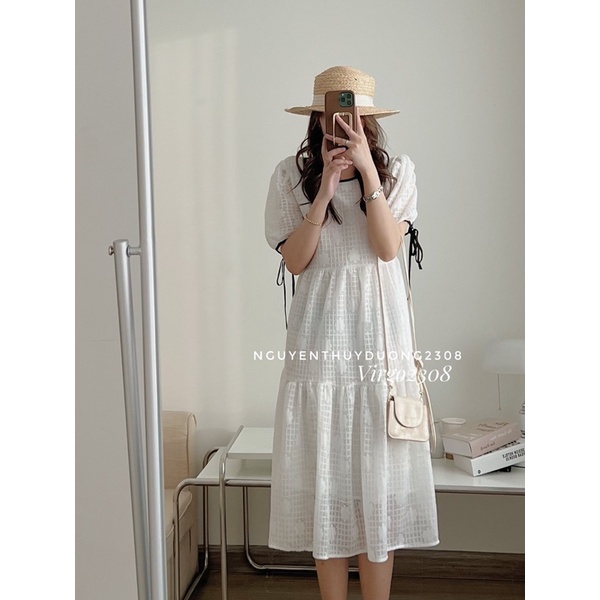 [HÀNG SẴN]VÁY- ĐẦM BABYDOLL HOA NỔI VIỀN ĐEN 2 LỚP “DARA DRESS”