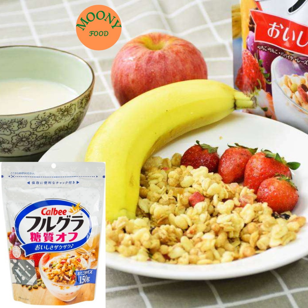 Ngũ Cốc Calbee Granola Ăn Kiêng Hỗ trợ Giảm Cân Đẹp Dáng Gói 150G