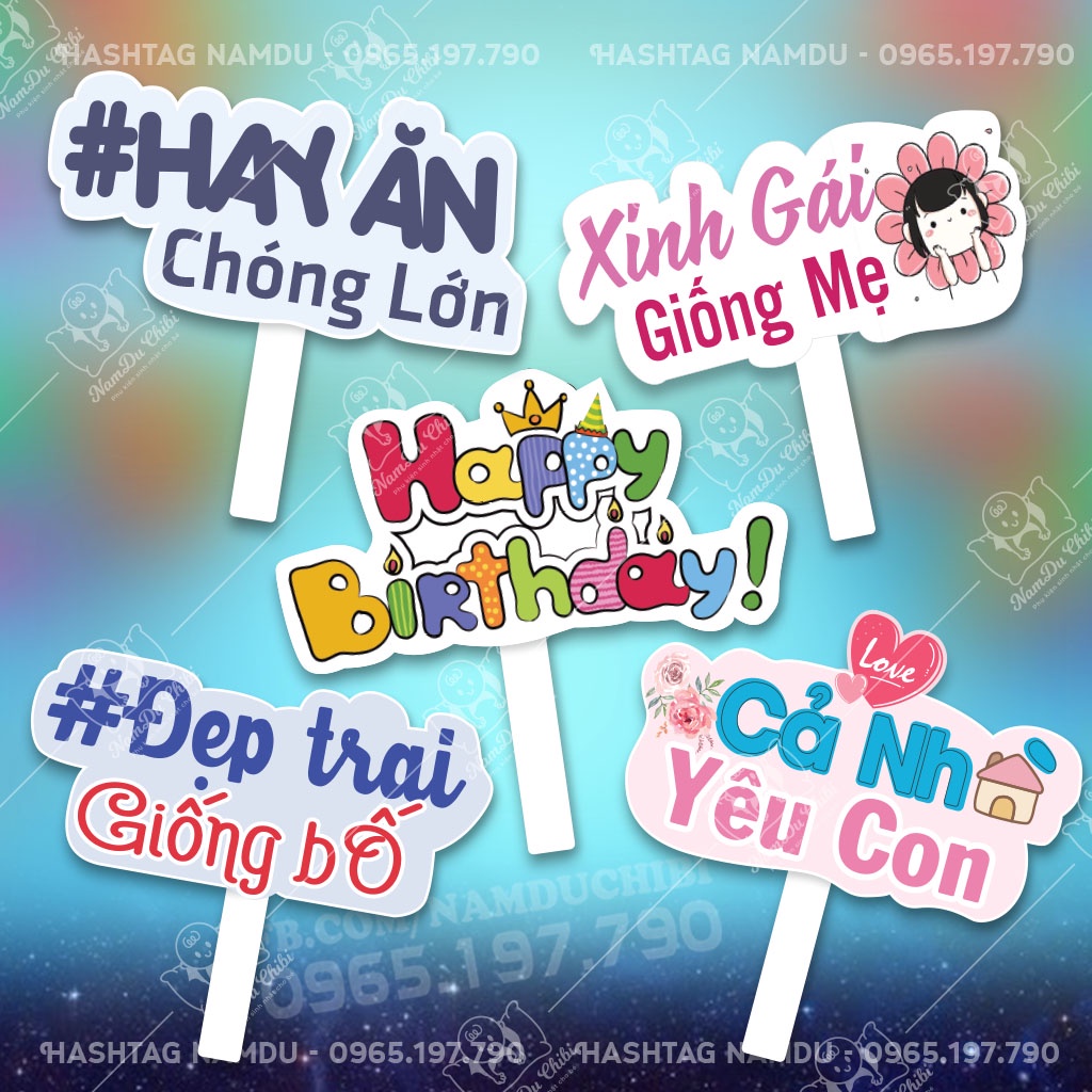 [HASHTAG] Hastag Cầm Tay Check In Sinh Nhật, lên mẫu theo yêu cầu