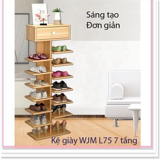 kệ giày gỗ 7 tầng 14 ngăn, kệ giày cây - để được nhiều đôi giầy - đôi dép cùng lúc - rất gọn gàng