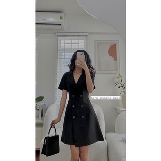 ĐẦM VEST ĐEN CỔNG SỞ - L05 ( có bigsize )