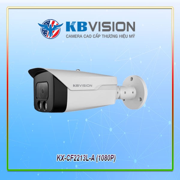 Camera Kbvision 2.0MP KX-CF2213L-A Có Màu Ban Đêm Tích Hợp Mic Thu Âm Thanh
