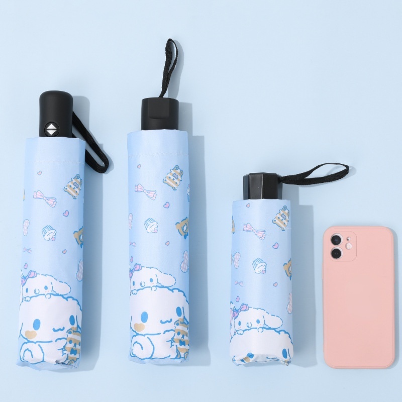 Dù Gấp Gọn Che Mưa Nắng In Hình Chú Chó Cinnamoroll / Thủy Thủ Mặt Trăng/ Snoopy Dễ Thương