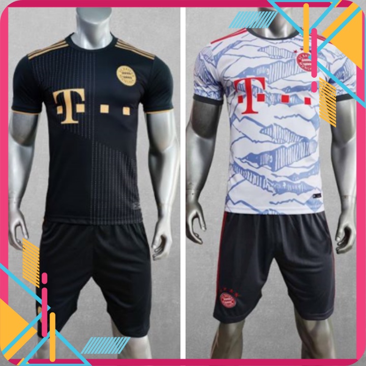 Áo đá bóng CLB Bayern Munich mới nhất 2021-2022, áo đá banh thun lạnh cao cấp chuẩn thi đấu, đồ đá banh