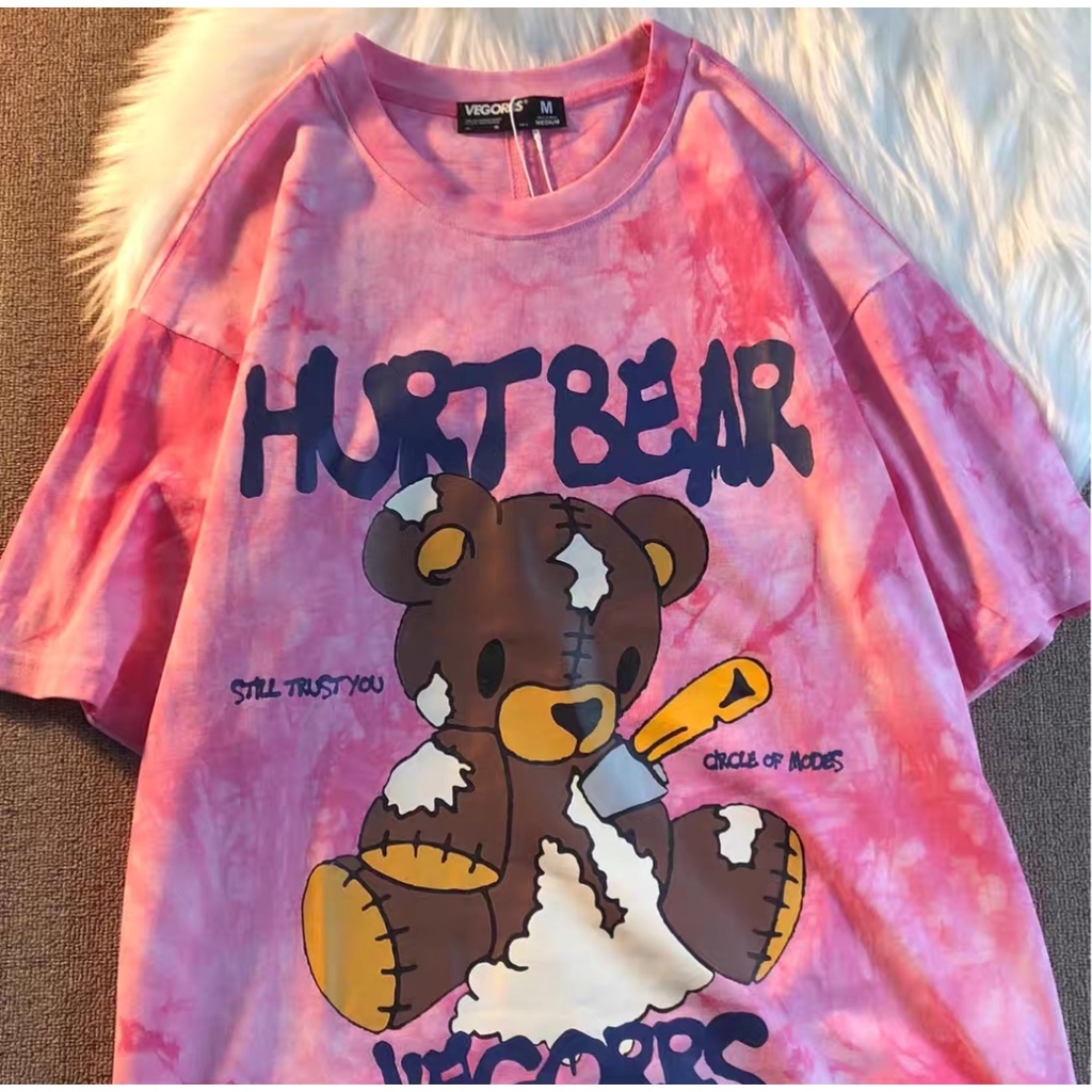 Áo thun tay lỡ MEANSTORE phông cotton Unisex nam nữ tee oversize form rộng pull Ulzzang vải mát - 536 Hurt Bear