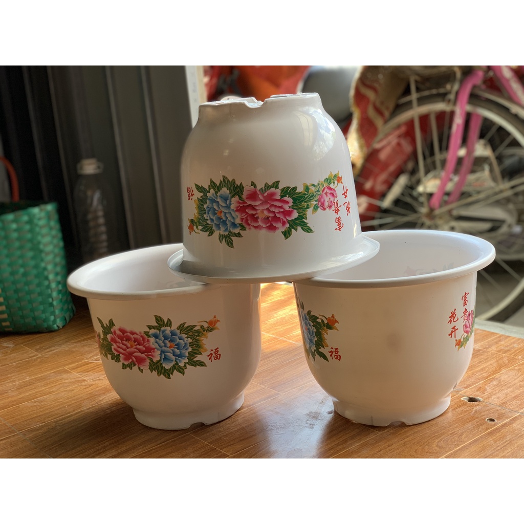 COMBO 15 CHẬU NHỰA HOA MẪU ĐƠN #H330 SIÊU ĐẸP (DỊCH TRUYỀN CHO CÂY, KEO LIỀN SẸO, BẠT PHỦ ĐẤT CHỐNG CỎ MỌC...)