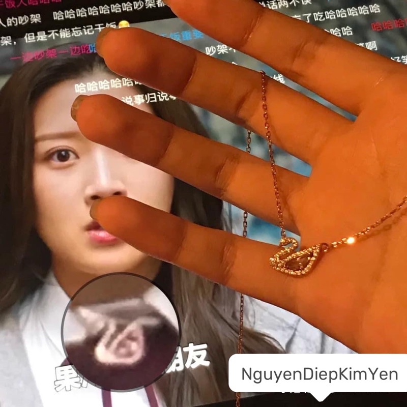 Dây chuyền Thiên Nga  𝐒𝐖𝐀𝐑𝐎𝐕𝐒𝐊𝐈 𝘚𝘸𝘢𝘯 🦢  bằng Bạc 925 và Đá pha lê lấp lanh