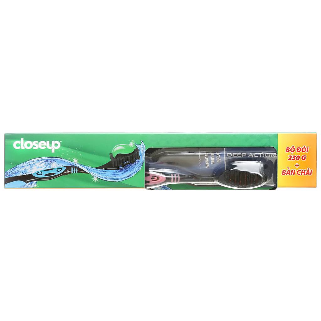 Bộ Bàn Chải Đánh Răng Và Kem Đánh Răng Closeup Bạc Hà The Mát 230 g