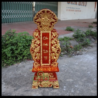 Linh vị thờ chữ cửu huyền thất tổ song long gỗ hương cao 51,61,67