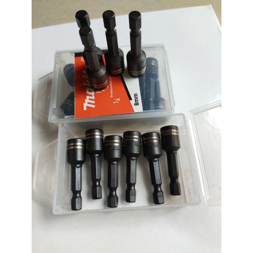 Đầu Bắn Tôn 8mm   Hiệu MAKITA Cao Cấp Có Nam Châm Hít - Thép Hợp Kim Cao Cấp