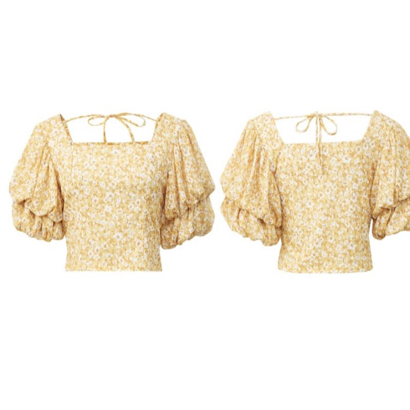 Áo tay bồng hoa nhí Vero Moda sz XS