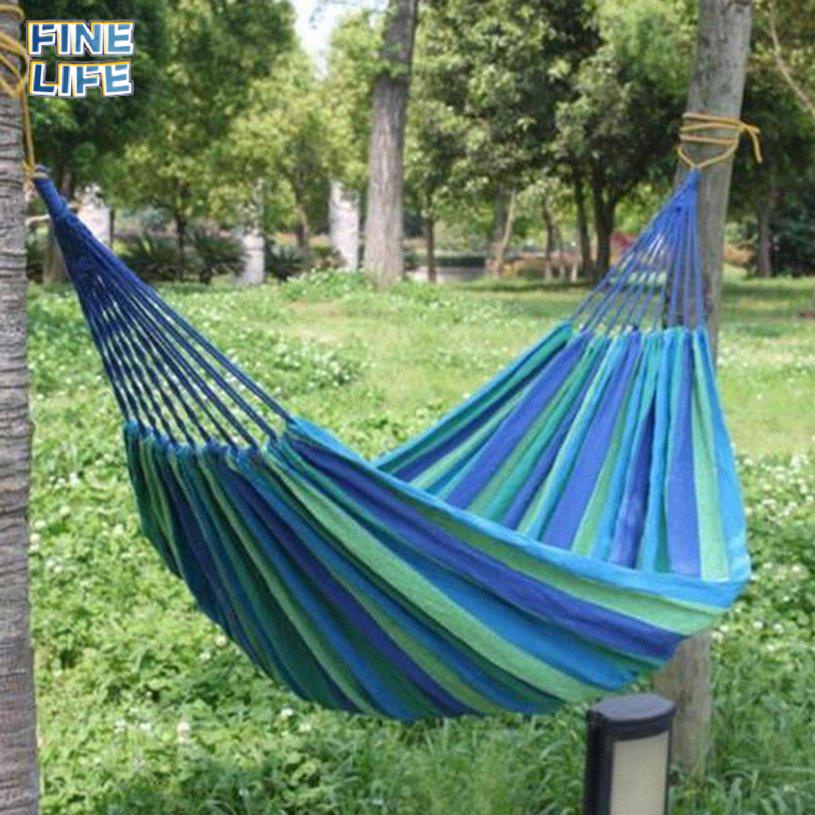 280*80cm 2 Persons Striped Hammock Outdoor Leisure Bed Thickened Hanging Bed