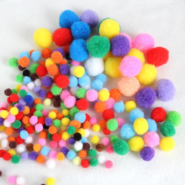 1cm 1.5cm 2.0cm 2.5cm 3.0cm 4.0cm 5.0cm Soft Mixed Round Shaped Pompom Fluffy Balls For DIY Crafts