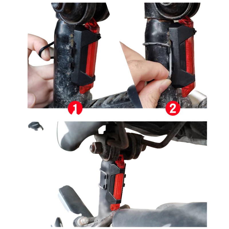 Đèn hậu xe đạp đèn sau xe đạp LED tín hiệu gắn phía sau đuôi xe đạp chuyên dụng tiện lợi