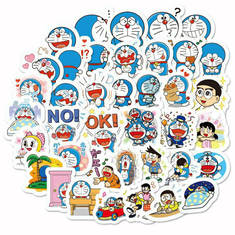 Bộ 40 Hình Dán Trang Trí/ Stickers Doraemon