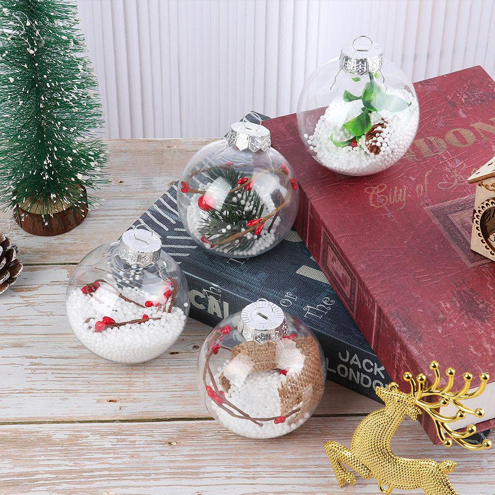 ZAIJIE24 Quả Châu Trong Suốt Trang Trí Cây Thông Noel