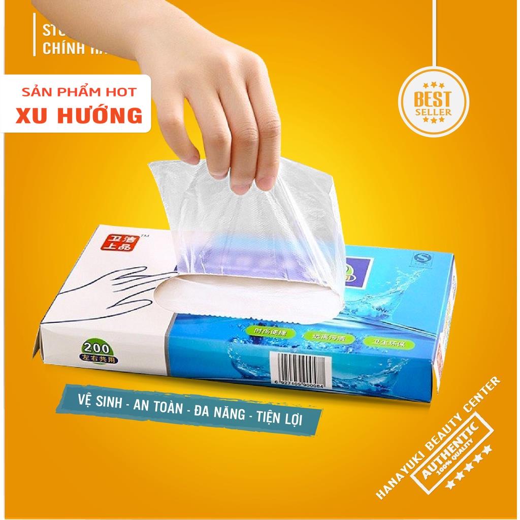 Set 200 găng tay nilon làm bếp nấu nướng vệ sinh tiện lợi đa chức năng