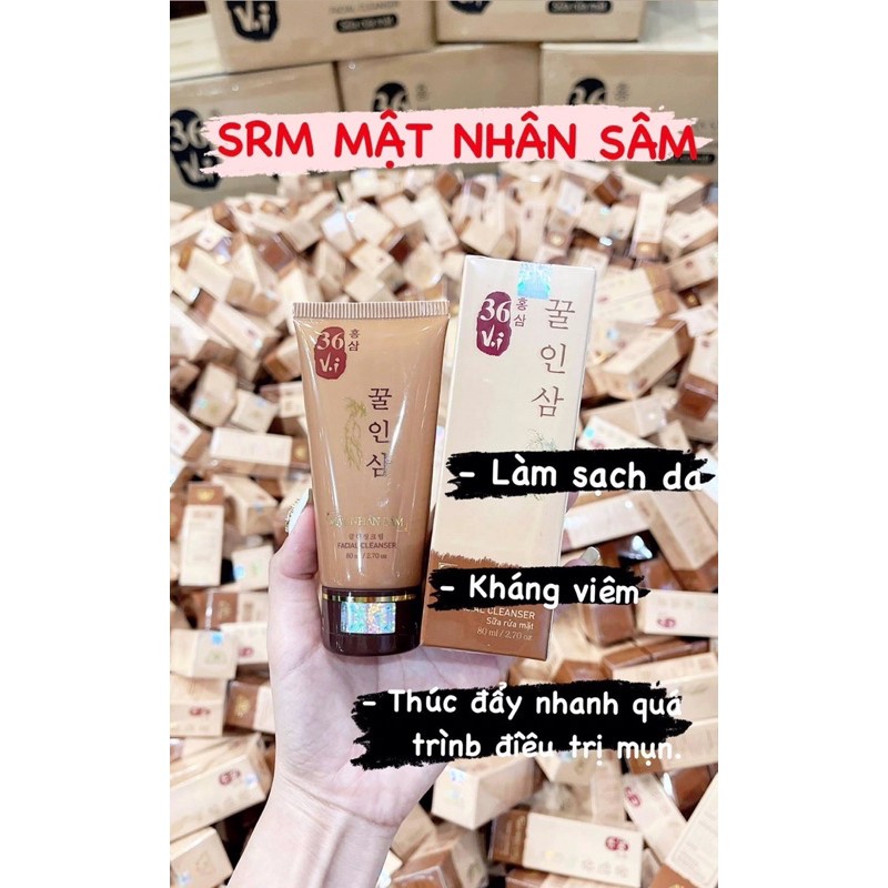Sữa rửa mặt mật nhân sâm 36 vị- cao mụn sâm đỏ 36 vị 80gram | BigBuy360 - bigbuy360.vn