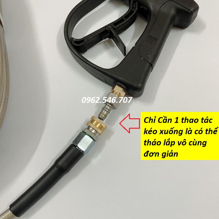 Khớp nối nhanh - Khớp xoay chống xoắn dây phun xịt rửa xe