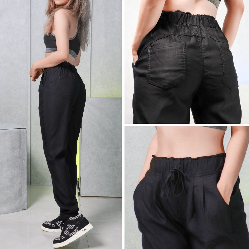 Quần Kaki Nữ Màu Đen Dáng Bó Cạp Cao Quần Khaki ZBOMB | BigBuy360 - bigbuy360.vn