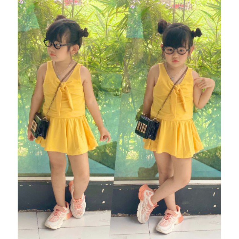 Đầm váy thun bé gái dễ thương cotton mềm mại và thoáng mát haivanco cho bé từ 8 đến 22 kg đi học đi chơi đều đẹp