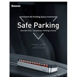 Bảng thông báo số điện thoại chủ xe có phản quang thiết kế sang trọng thông minh dùng trên xe ô tô - Baseus