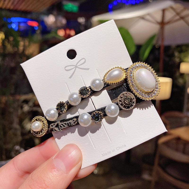 Kẹp tóc sang chảnh phong cách retro hàn quốc ngọc trai nhân tạo DK8 - Sherry Store