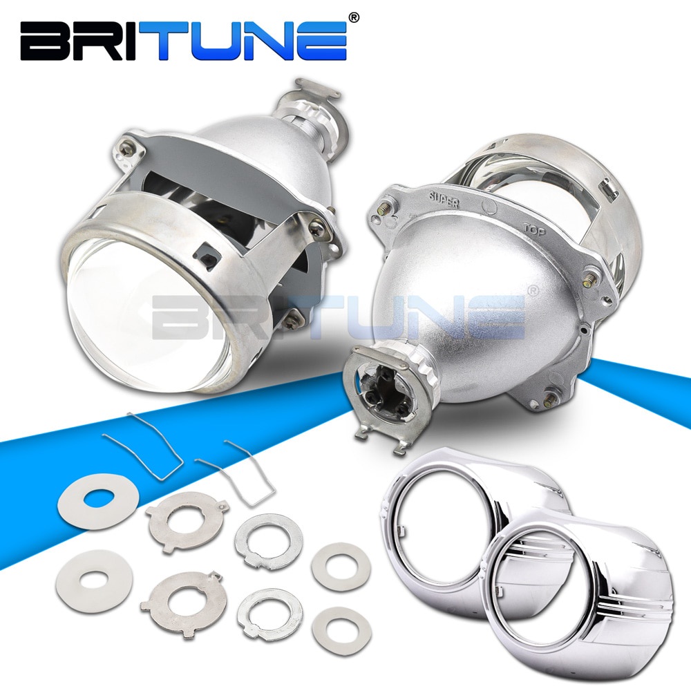 Đèn Pha LED H7 H4 Bi-xenon 3.0 inch H1 HID Bằng Kim Loại Thông Dụng Cho Xe Hơi / Xe Máy