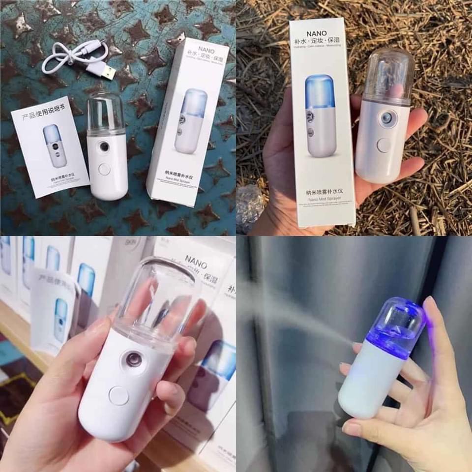 Máy Phun Sương Nano Mini Sạc Điện Cầm Tay Cấp Nước Cấp Ẩm Cho Da Xịt Khoáng Chống Khô Da Nứt Nẻ , Cấp ẩm cấp nước cho da