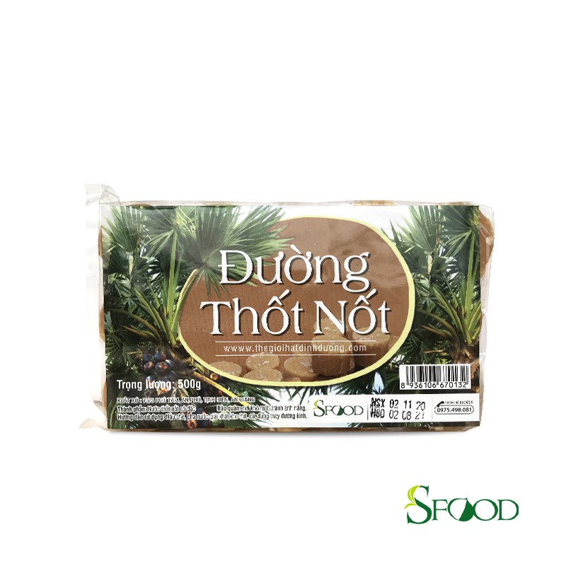 Đường thốt nốt Sfood 1kg, đường thốt nốt An Giang
